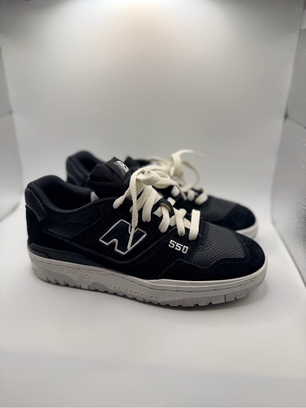 New Balance 550 'Black Grey Matter' sneakers, W7 or M5.5 size.